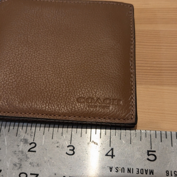 Coach mens compact Sport calf leather wallet - Picture 11 of 16